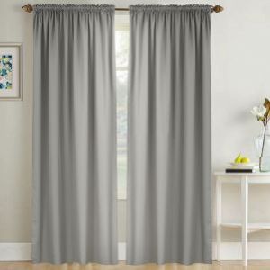 Zasłona na przelotki Jasna Szara 145x250 cm 1454JS