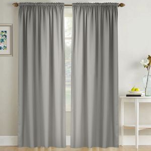 Zasłona na przelotkach 1 szt - 145x250 cm jasno szara 1454JS